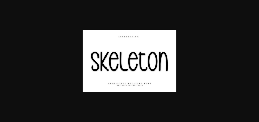 Skeleton Font Poster 3