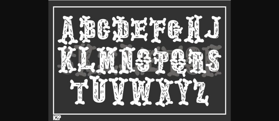 Skeleton Halloween Font Poster 4