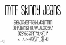 Skinny Jeans Font Poster 1