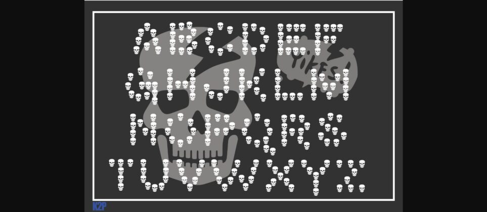 Skull Dot Font Poster 4