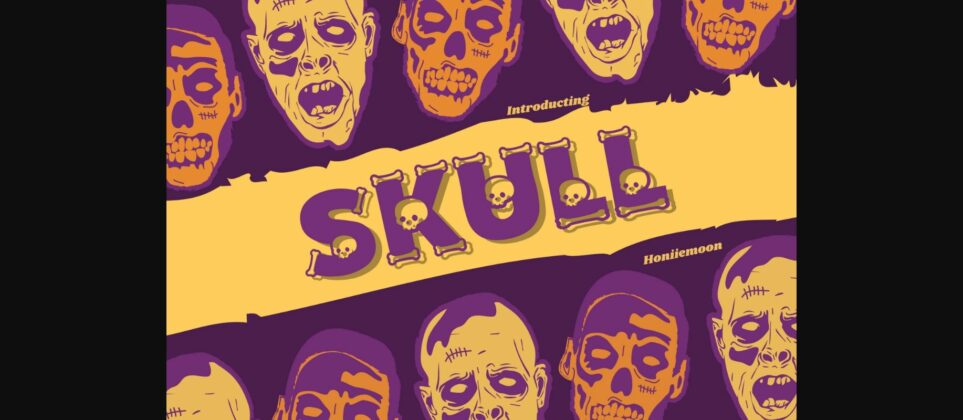 Skull Font Poster 3