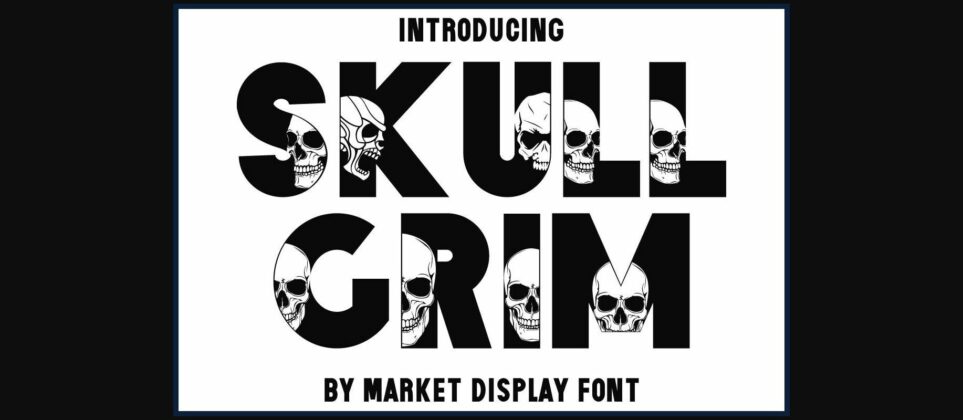 Skull Grim Font Poster 3