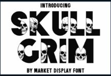 Skull Grim Font Poster 1