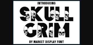 Skull Grim Font Poster 1
