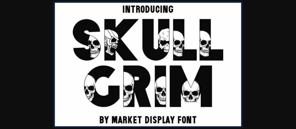 Skull Grim Font Poster 1