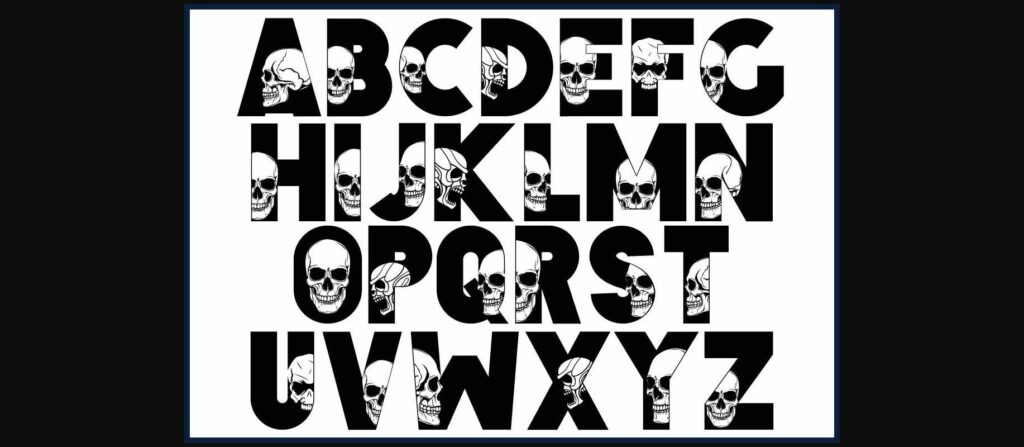 Skull Grim Font Poster 4