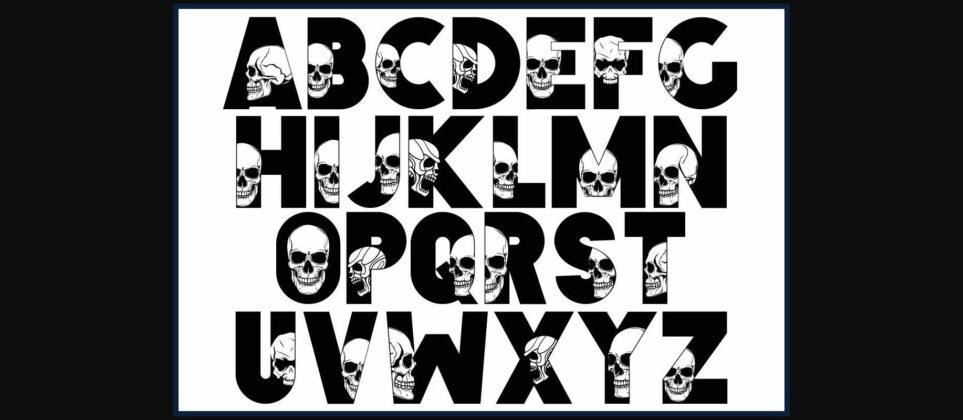 Skull Grim Font Poster 4