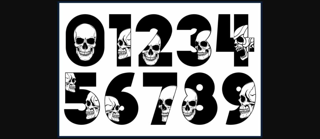 Skull Grim Font Poster 5