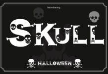 Skull Halloween Font Poster 1