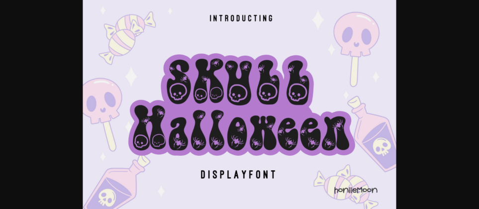 Skull Halloween Font Poster 3