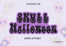 Skull Halloween Font Skull Halloween Font Poster 1