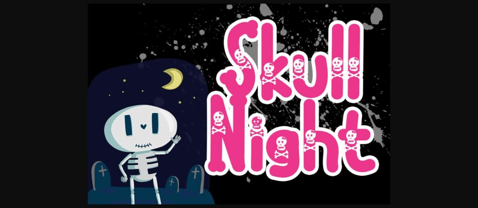Skull Night Font Poster 3