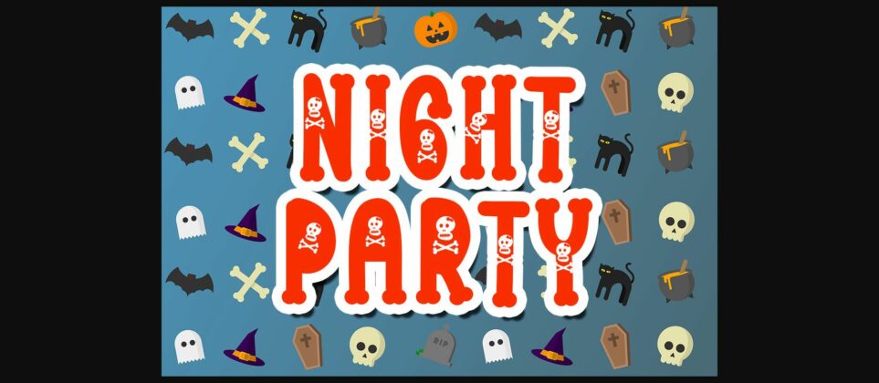 Skull Night Font Poster 6