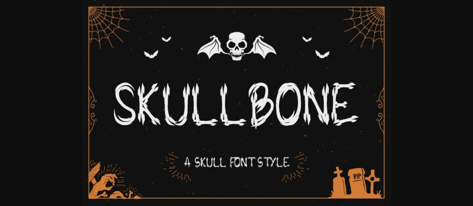 SkullBone Font Poster 3