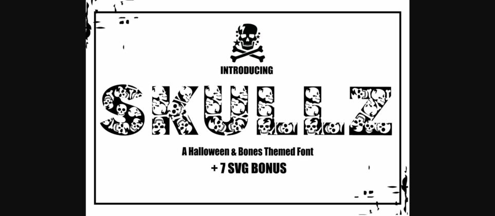 Skulls Font Poster 3