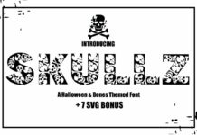 Skulls Font Poster 1