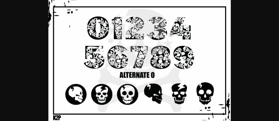 Skulls Font Poster 6