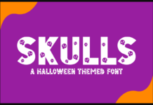 Skulls Font Poster 1