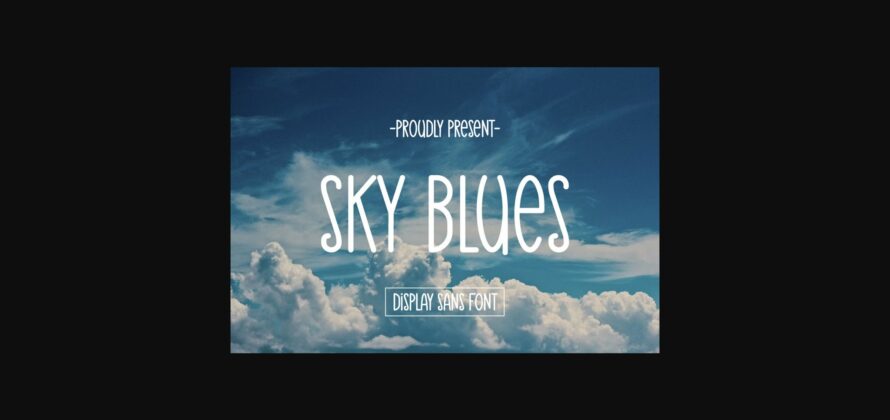 Sky Blues Font Poster 3