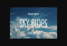 Sky Blues Font Poster 1