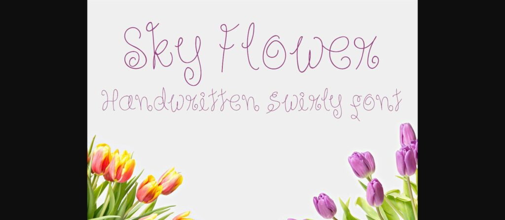 Sky Flower Font Poster 1