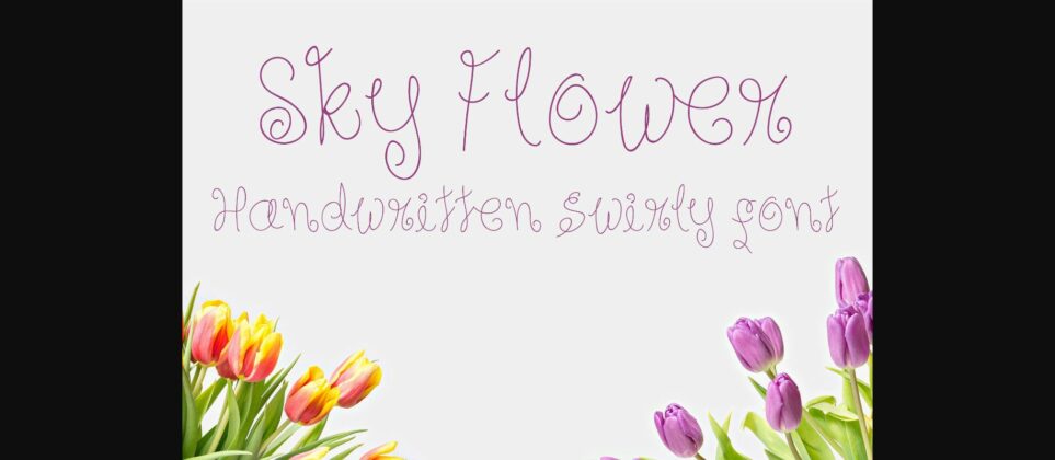 Sky Flower Font Poster 3