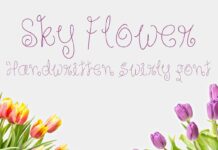 Sky Flower Font Poster 1
