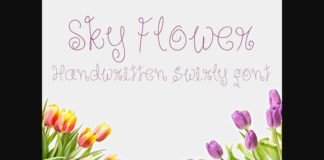 Sky Flower Font Poster 1