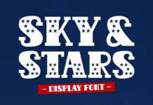 Sky and Stars Font Poster 1