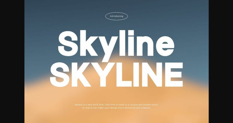 Skyline Font Poster 1