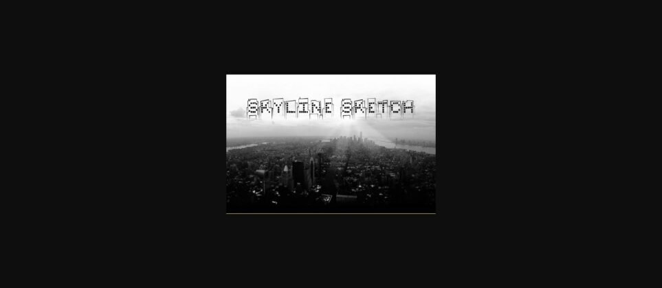 Skyline Sketch Font Poster 1