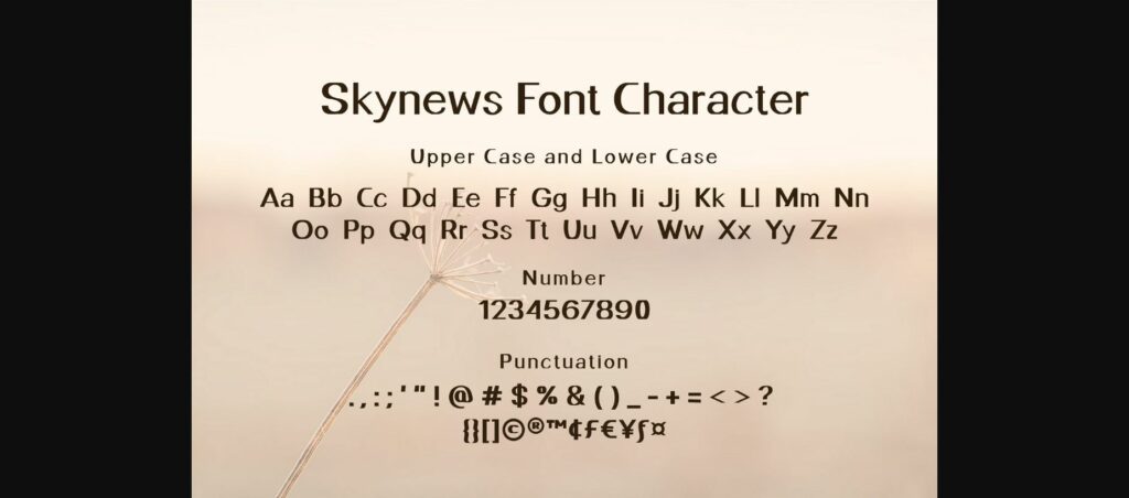 Skynews Font Poster 7