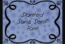 Slanted Font Poster 1