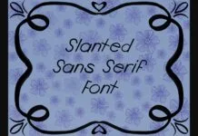 Slanted Font Poster 1
