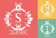 Sleigh Font Poster 1