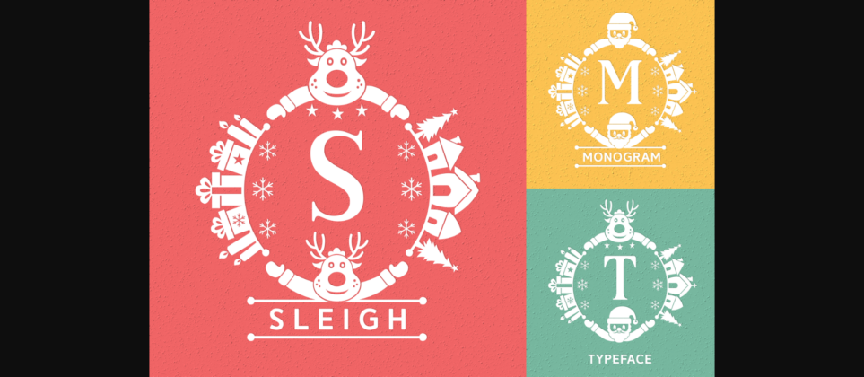 Sleigh Font Poster 1