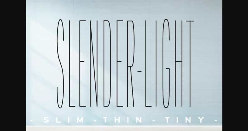 Slender Light Font Poster 3