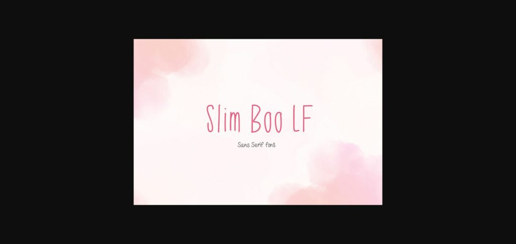 Slim Boo Lf Font Poster 3