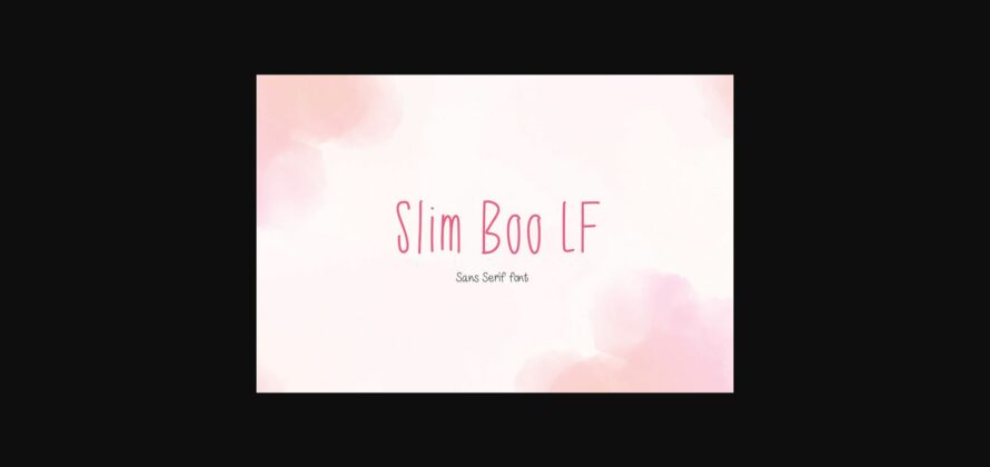 Slim Boo Lf Font Poster 3