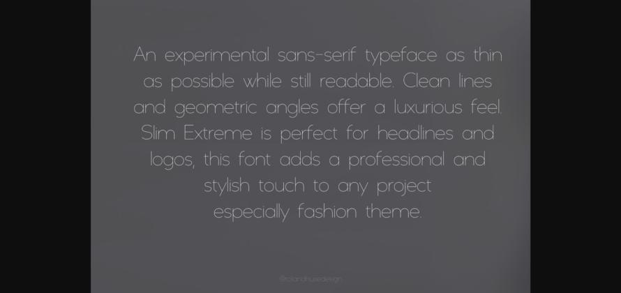 Slim Extreme Font Poster 4