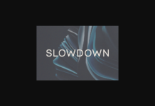 Slowdown Font Poster 1