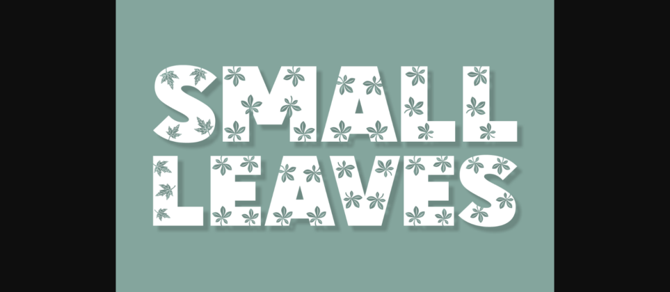 Small Leaves Font Poster 3