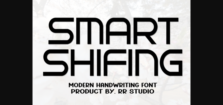 Smart Shifing Font Poster 3