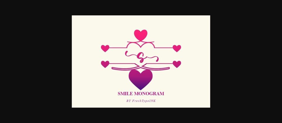 Smile Monogram Font Poster 3