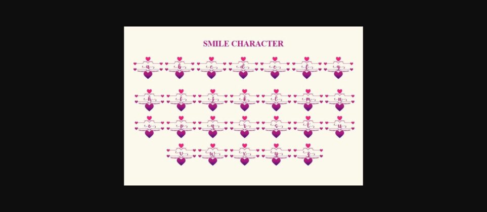 Smile Monogram Font Poster 5