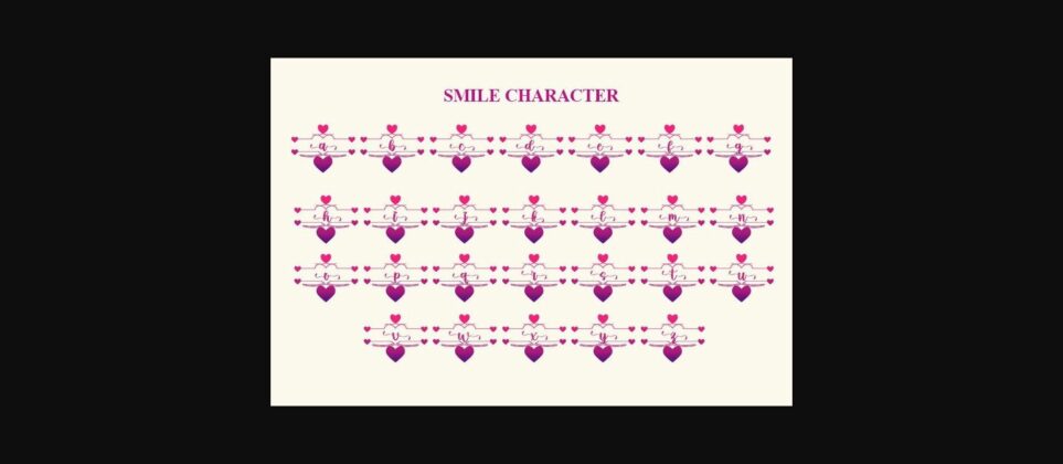 Smile Monogram Font Poster 5