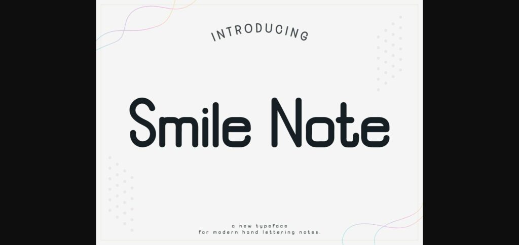 Smile Note Font Poster 3