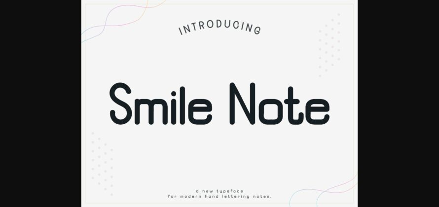 Smile Note Font Poster 3