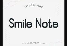 Smile Note Font Poster 1