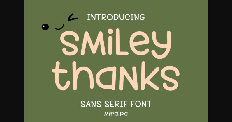 Smiley Thanks Font Poster 3